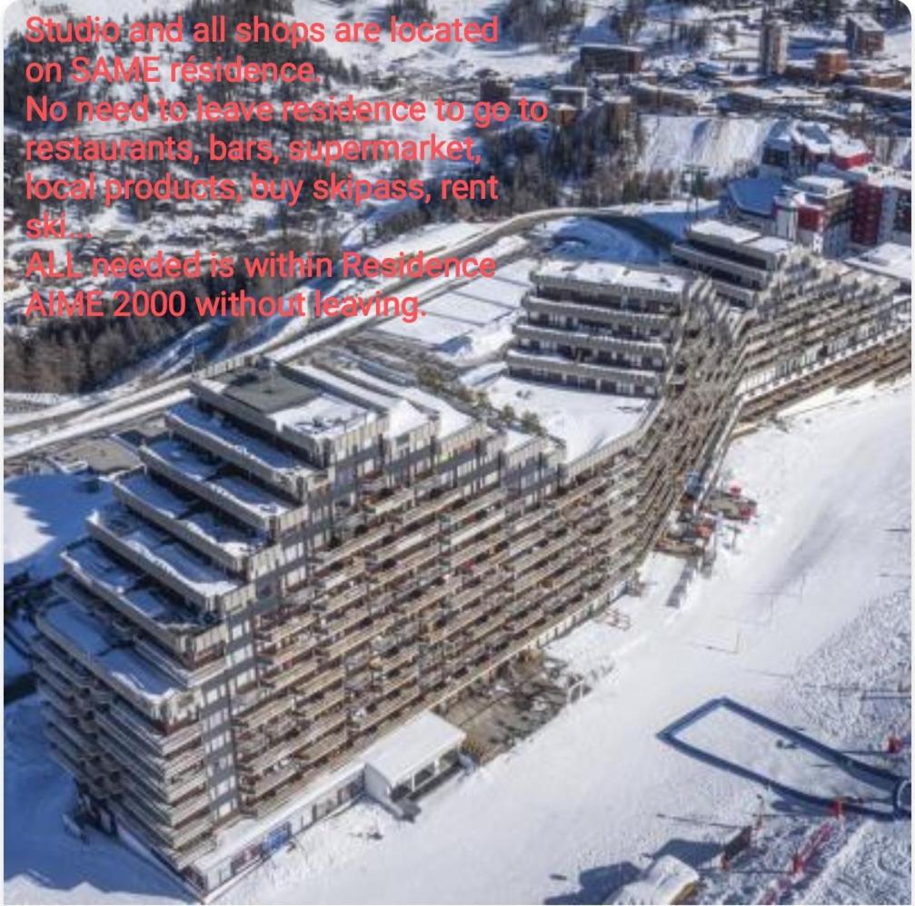 Studio Cosy 2100M Pied Des Pistes-Direct To Ski Slopes-Ski In Ski Out-La Plagne Aime 2000 Buitenkant foto